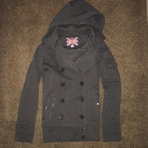 Gray pea coat